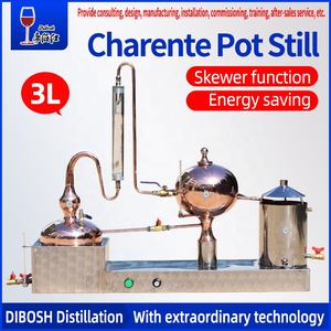 Olla de cobre de <span class=keywords><strong>3</strong></span> litros todavía equipo de destilación de vapor para brandy whisky - Product Image 6