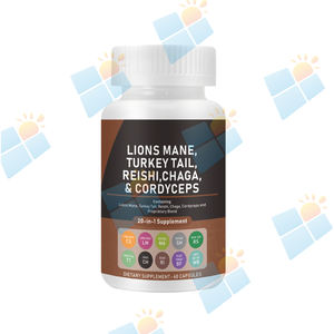 Заводская поставка 20 в 1, мощный микс, экстракт грибов, капсула, смесь льва, грива, кордицепс, Рейши, Чага, индейка - Product Image 1