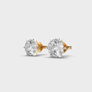 Round Brilliant Diamond <b>Stud</b> <b>Earrings</b> 925 Sterling <b>Silver</b> Stylish Fine Jewelry for Bridal Party and Daily Wear - Product Image 5