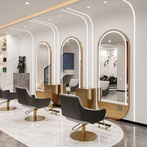 Miroir mural de salon de <span class=keywords><strong>coiffure</strong></span> moderne à LED, équipement de salon de beauté, vente chaude - Product Image 1