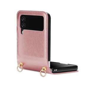 Funda de cuero con cordón cruzado para móvil, carcasa trasera de pu con tarjetero para <span class=keywords><strong>samsung</strong></span> z <span class=keywords><strong>flip</strong></span> 4, 3, galaxy z <span class=keywords><strong>flip</strong></span> 4 - Product Image 4