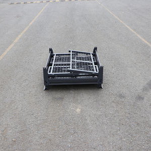 Özelleştirilmiş ağır toz boyalı galvanizli tel konteynerler sepeti Stillage kafes kilitlenebilir katlanabilir Gitterbox - Product Image 6