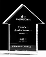 Trophée en cristal K9 modèle « Propriété Immobilière » pour la vente en gros, avec gravure de logo, souvenir personnalisé, plaque sur mesure pour la culture immobilière
