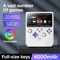 Vente flash : Console de jeu rétro portable H5 avec batterie de 4000 mAh, longue durée de jeu, plus de 30 émulateurs de jeux, éclairage ambiant RVB, prise en charge audio