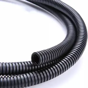 Tailles populaires de haute qualité Split Wire Loom Conduit Ondulé Flex Cable Tube en plastique