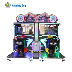 Chất Lượng Cao 2 Người Chơi Xe Máy Đua Arcade Trò Chơi Máy Trẻ Em Trong Năm 6 + 1 Năm Nhựa Bằng Gỗ Mô Phỏng Đồng Xu Pusher 220V - Product Image 2