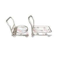 Chariot à farine en acier inoxydable 100L, chariot de stockage de qualité alimentaire avec couvercle pour boulangerie, restaurant, cuisine, stockage d'ingrédients secs