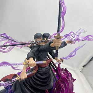 ฟิกเกอร์อนิเมะ22ซม. Roronoa Zoro Wano สามหัวและหกแขนเก้ามีดไหล <span class=keywords><strong>shura</strong></span> โมเดลพีวีซีของขวัญ - Product Image 3