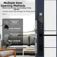 Serrure intelligente isolée en aluminium pour porte en bois avec déverrouillage par carte et application, stockage sur carte mémoire