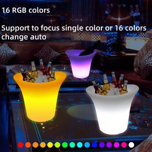 Rak anggur Bar ember minuman bercahaya untuk klub malam Bar fitur pesta dengan 16 warna Led tahan air Bar tenaga surya ember es - Product Image 3