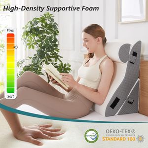 22" Wide Adjustable <strong>Triangle</strong> Bed Wedge <strong>Pillow</strong> Post Surgery <strong>Pillow</strong> for Acid Reflux - Product Image 5