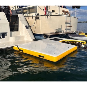 2025 nuevo diseño inflable Island Dog Beach & Ramp DWF inflable perro bote escalera <span class=keywords><strong>piscina</strong></span> cachorro rampa para perros pequeños y grandes - Product Image 3