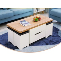 Table à thé et à café multifonctionnelle moderne en métal et acier au carbone avec mécanisme de levage pour cuisine et salle à manger