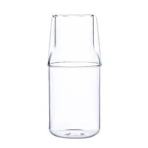 日式一人喝小容量玻璃水罐一杯套装水杯