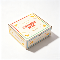 Boîte en carton ondulé à thème alimentaire, style pliable pratique pour l'emballage et l'expédition de collations croustillantes ou de cadeaux