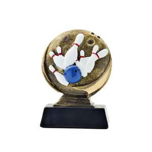 树脂保龄球奖杯定制雕刻室内运动保龄球奖杯雕像保龄球奖比赛桌面装饰