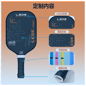 Pagaie de pickleball OEM T700 en fibre de carbone mate texturée personnalisée pour balles de squash directement de l'usine - Product Image 2