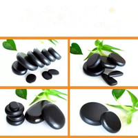 50 pièces de pierres chaudes de massage de luxe de haute qualité, pierres de basalte premium, kit professionnel de spa, relaxation, guérison, pierre noire lisse