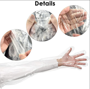 Manches vétérinaires longues de 90 cm pour l'isolement des agents pathogènes du bétail, gants à usage unique pour éviter l'exposition directe aux bactéries nocives - Product Image 5