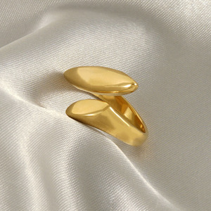 Geometric Gold <b>Ring</b> Women's Adjustable Jewelry Elliptical Lines Fashion <b>Rings</b> - Product Image 3