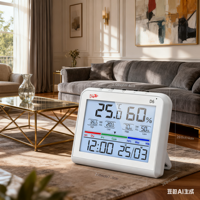 Thermo-hygromètre numérique D6 Version UE-Moniteur d'humidité de la température intérieure de haute précision avec indicateur de confort,