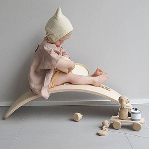 Tabla de equilibrio infantil de madera con formas geométricas, juguete de interior para niños de 4 a 6 años, entrenamiento de integración sensorial - Product Image 2