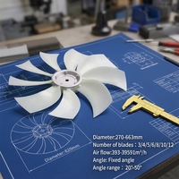 Ventilateurs axiaux à 10 pales en nylon WindRise S14-PAG à angle réglable pour pulvérisateur, moissonneuse, chariot élévateur