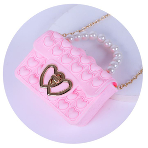 Mignon sac à main en silicone couleur bonbon jouet bulle Popits bandoulière enfants porte-monnaie et sacs à main pour petites filles - Product Image 5