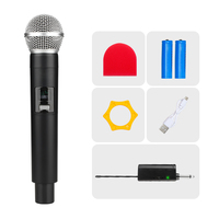 Micro sans fil UHF portable, rechargeable Type-C, Plug & Play, portée 50m, idéal pour fêtes, karaoké, discours, petit format portable pour la vente en gros