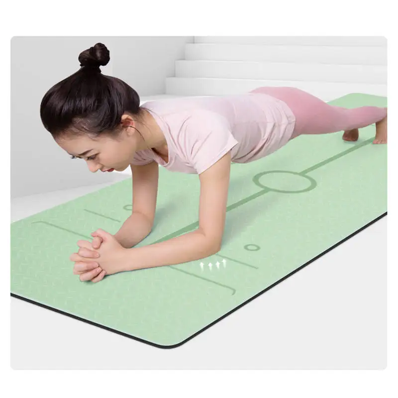 FITA 6mm Light Weight Washable Fitness Print Home Body Position Line Non Slip Pilates Logo Kids ECO Friendly Gym TPE Yoga Mat