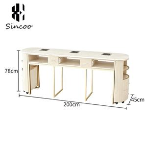 Luxury Beige Esthetician Beauty Salon Spa Furniture Cosmetology Nail Salon Cosmetic <b>Pedicure</b> Chair Nail Table Full <b>Set</b> Package - Product Image 3