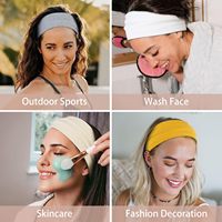 Bandeaux d'hiver pour femmes de 9 cm, tricotés, doux, élastiques, chauds, en crochet, pour le lavage du visage et le port quotidien