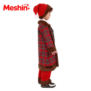 2026 New Update Children Festival <b>Red</b> Costume Party Santa Claus Winter Plaid <b>Suit</b> Kids Boys Christmas Clothing Set - Product Image 6