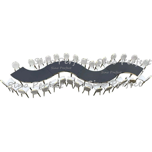 Hot Selling Stainless Steel Mirror <b>White</b> Glass Event Banquet Party Dining <b>Dinner</b> Half Moon Wedding Table <b>Set</b> - Product Image 1