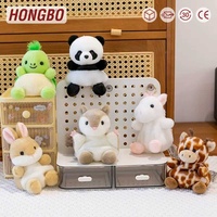 Paperrecorder HB-TY549MN8 Porte-clés animal en peluche de dessin animé, porte-carte tendance, marionnette à main parfumée
