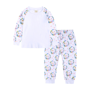 Ensemble de pyjamas pour enfants personnalisés, sublimation vierge, garçons, filles, tout-petits, pyjamas en polyester, pyjamas pour enfants, ensembles en gros - Product Image 4