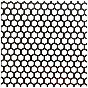 Sechseckige Form gestanztes Loch Metallgitter Perforiertes Metallgitter-Türnetz