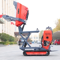 Mini Dumper en Oferta, Camión Volquete Diésel de 500 kg, Mini Transportador Hidráulico para el Transporte de Materiales de Construcción