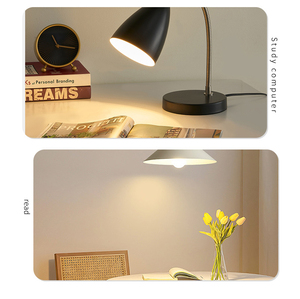Modern <b>Rustic</b> Design <b>Desk</b> Lamp with Adjustable Neck Warm White LED Light for Study Reading Copper Body Switch Control Dimmable - Product Image 1