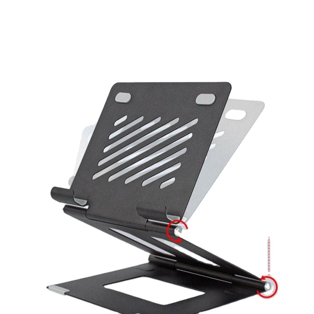 Kinggard KD948-W0419 Portable Metal Notebook Support Bracket Foldable Laptop Stand with USB Hub Adjustable 15