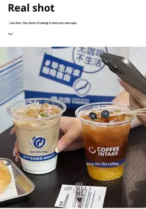 Tampa de Plástico Descartável Personalizada com Impressão em Relevo para Tigela de Salada, Tigela Transparente de <span class=keywords><strong>PET</strong></span> para Iogurte e Sorvete, Opções de 12oz, 14oz e 32oz - Product Image 3