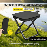Klappbarer Outdoor-Hocker aus Kohlenstoffstahl mit Oxford-Stoff, Camping- und Angelmöbel, Große Tragetasche, Individuelles Logo