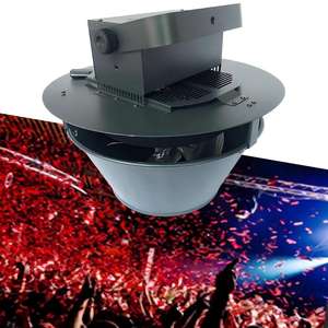 Machine à confettis en <span class=keywords><strong>papier</strong></span> suspendue électrique silencieuse à télécommande sans fil DMX512, matériau métallique, lumières multicolores, Fogsea C300 - Product Image 3