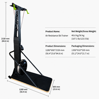 Nouvel ergomètre de ski à résistance à l'air commercial FRS 2026, simulateur d'entraînement de ski à 10 niveaux, OEM ODM, couleur personnalisée