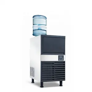 Alta calidad multifuncional 120lb/hr 15kg capacidad de almacenamiento de hielo máquina de hielo Industrial con agua embotellada