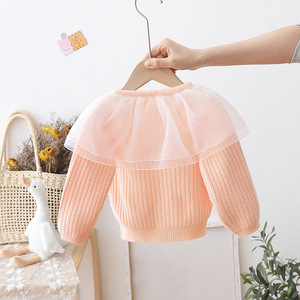 Cardigan <span class=keywords><strong>in</strong></span> <span class=keywords><strong>Maglia</strong></span> per Bambine, Moda Autunno Inverno, Colori Caramella, Top <span class=keywords><strong>in</strong></span> <span class=keywords><strong>Tulle</strong></span>, Stile Principessa - Product Image 6