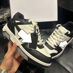 Nouvelles baskets basses de créateur 2026, imprimé flèches noir et blanc, style streetwear décontracté et robuste - Product Image 3