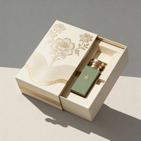Boîte à tiroir en papier personnalisée en gros pour flacon de parfum, emballage cadeau coulissant avec logo estampé à chaud en or, OEM ODM