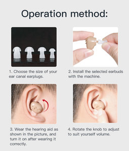 เครื่องช่วยฟัง ITC แบบมองไม่เห็นดิจิทัลของจีน,เครื่องช่วยฟังขนาดเล็กแบบชาร์จไฟได้สำหรับผู้สูงอายุ - Product Image 5