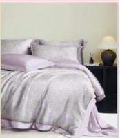 Ensemble de housse de couette 4 pièces en lyocell 100% pur, tissé, motif uni, 300 fils, garni de laine, toutes saisons, impression personnalisable